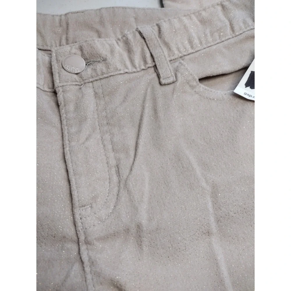 Gap Kids Girls Glitter Skinny Pants Beige Size 18 Regular‎